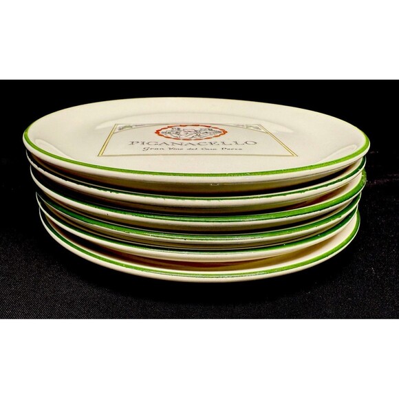 Set of 6 Delano Studio 1976 Humorous Hand Painted Wine Dessert plates 7.25" - Picture 15 of 16